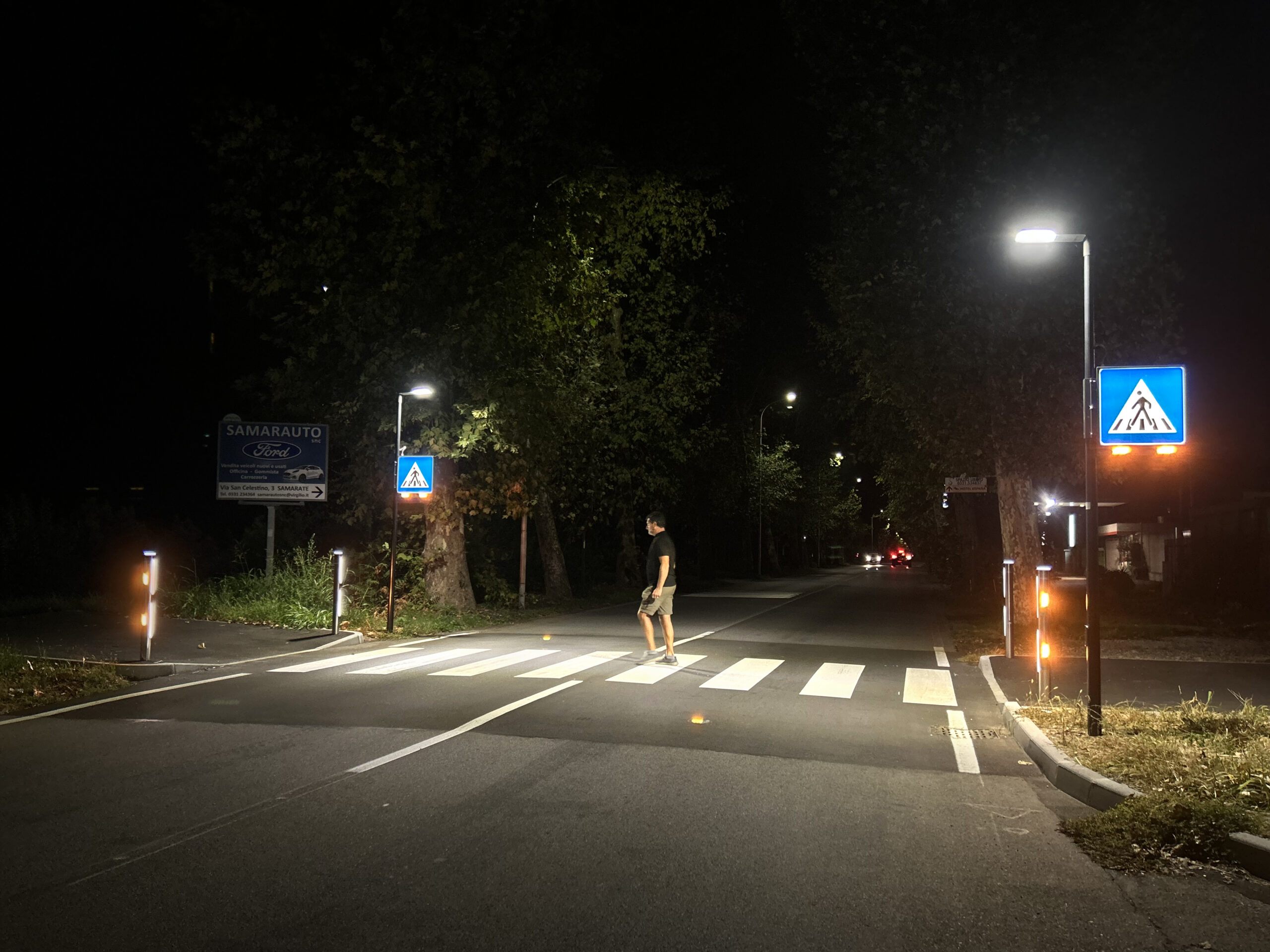 impianto sera acceso